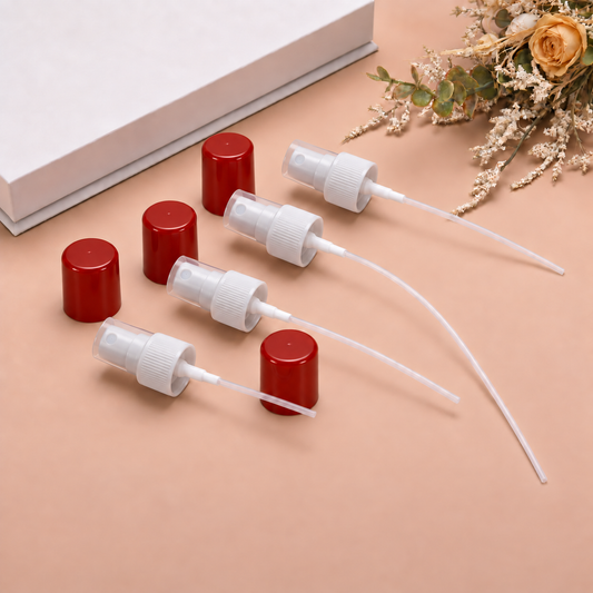 Red Lid and White Plastic Pump