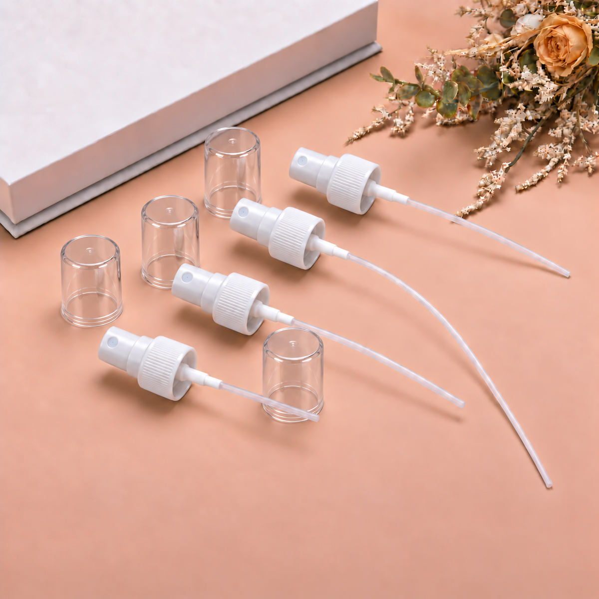 Clear Plastic Lid and White Plastic Pump